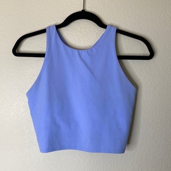 Athleta bra conscious crop tank women’s medium lavender EUC - Picture 2 of 6